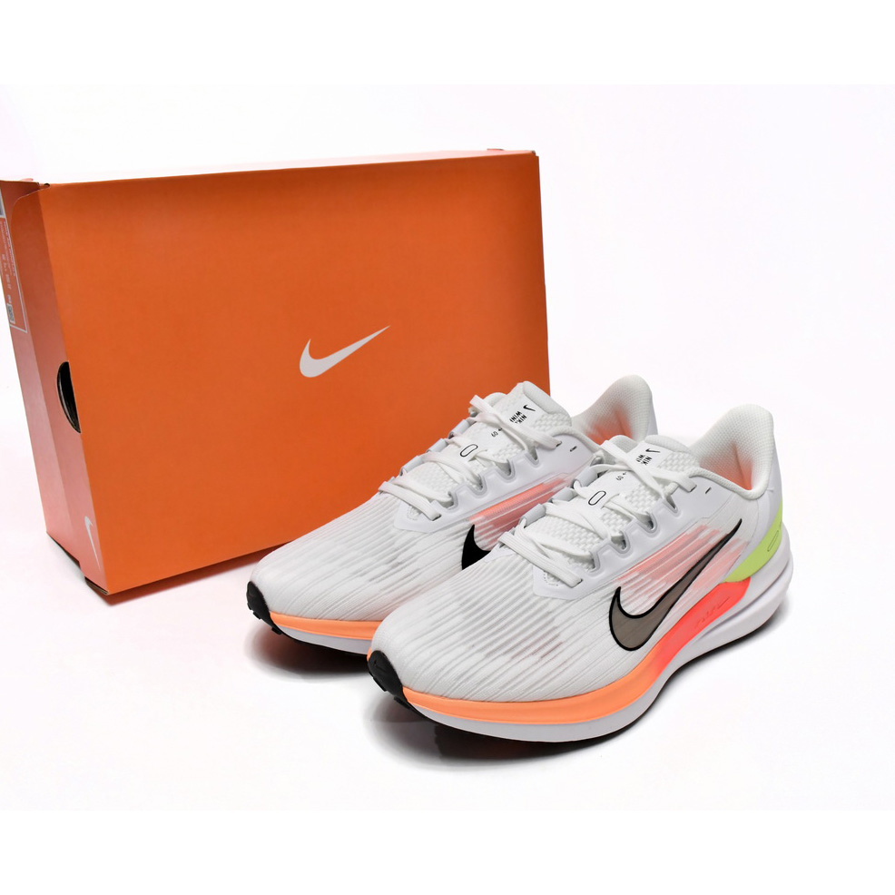 Nike Air Winflo 9 White Orange Sneaker    DD6203-100 - DopestKickz