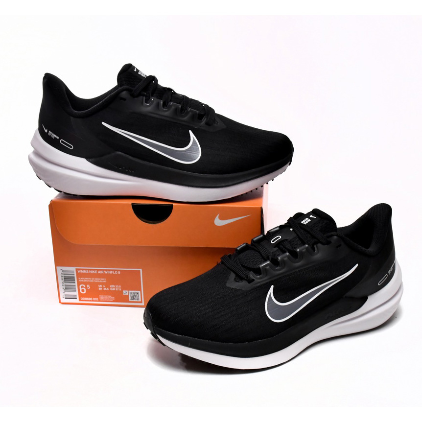 Nike Air Winflo 9 Black Dark Smoke Grey Sneaker   DD8686-001 - DopestKickz