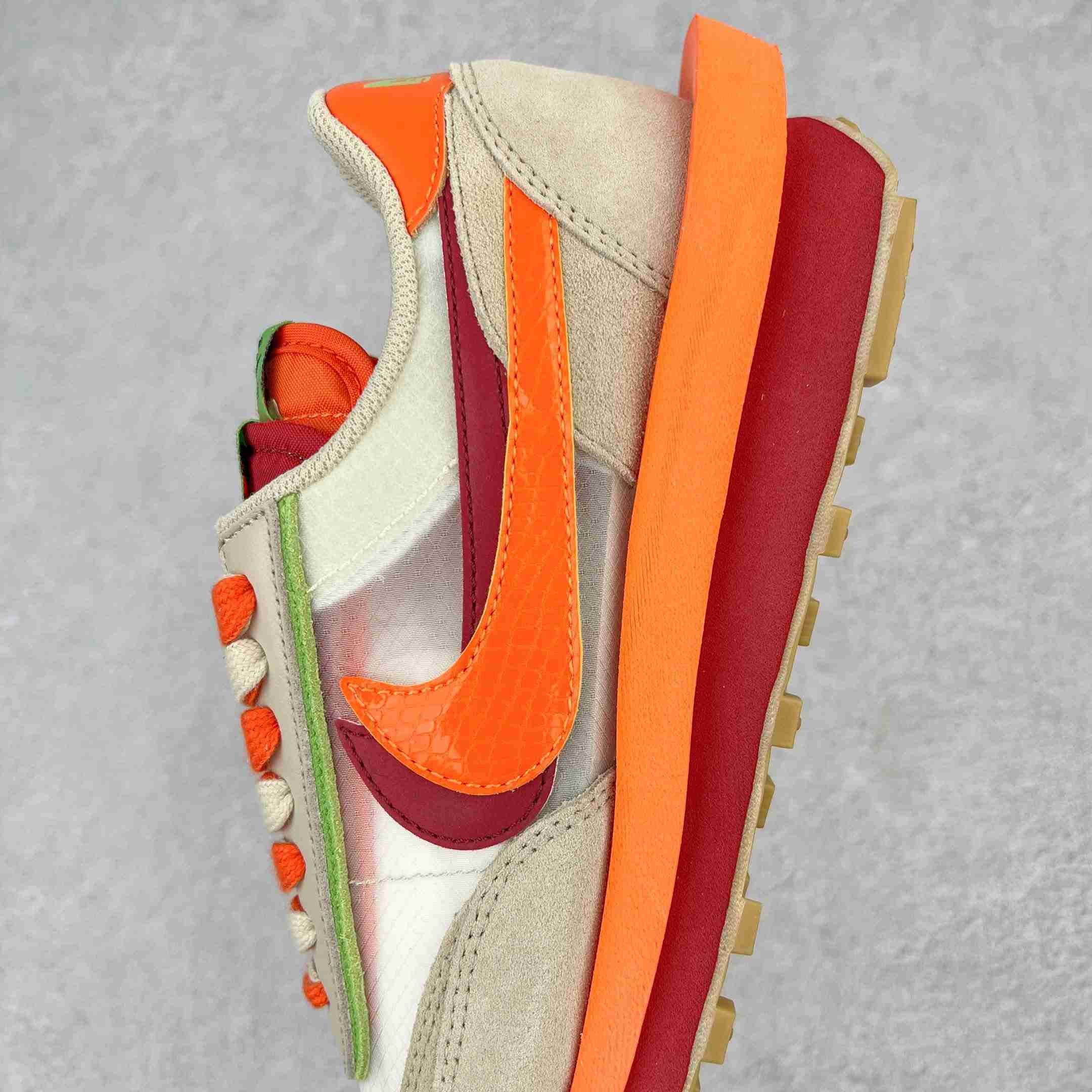 Clot × Sacai × NK LDWaffle'Net Orange Blaze' Sneaker     DH1347-100 - DopestKickz