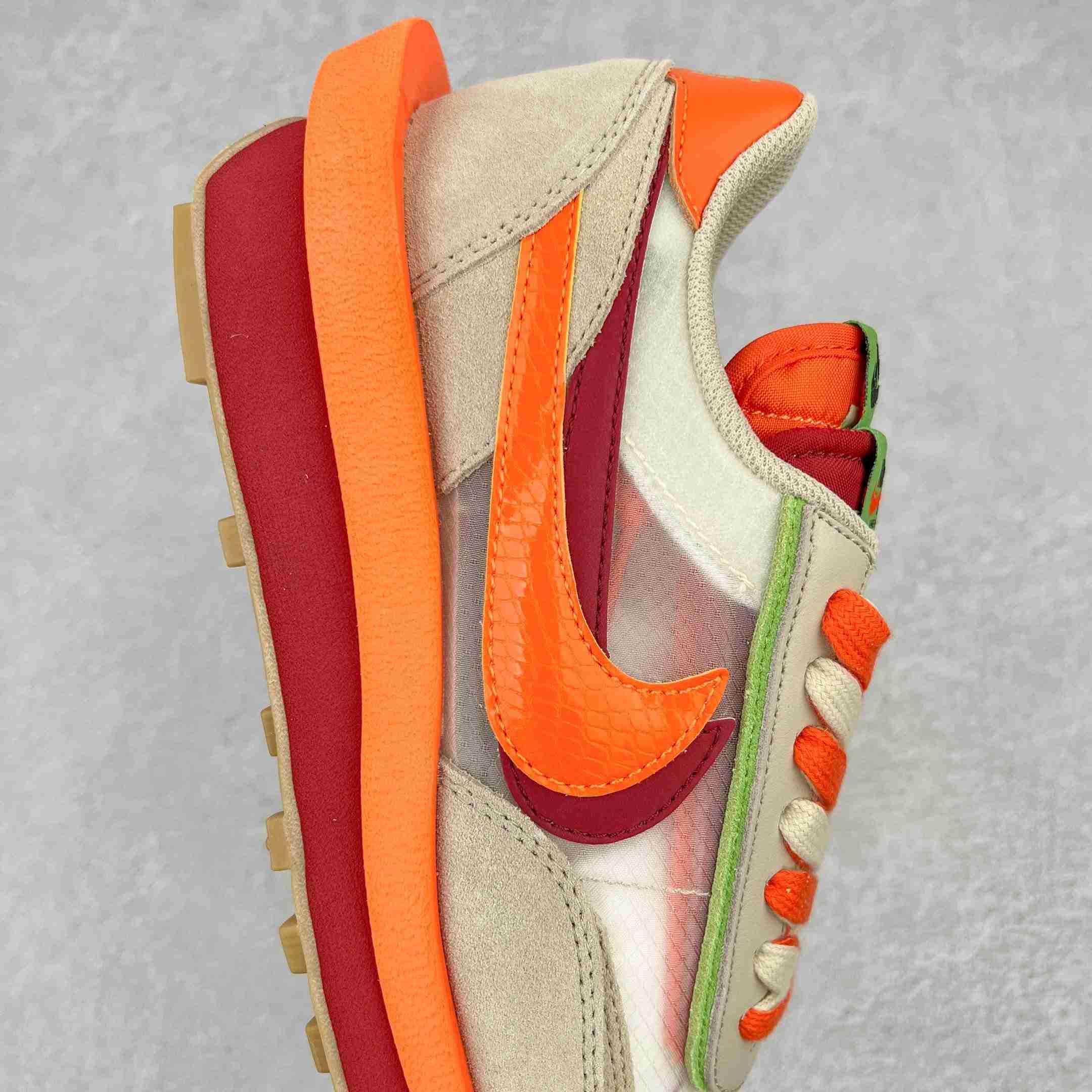 Clot × Sacai × NK LDWaffle'Net Orange Blaze' Sneaker     DH1347-100 - DopestKickz