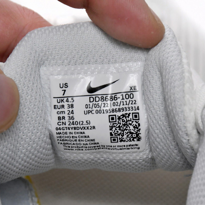 Nike Air Winflo 9 White Metallic Silver Sneaker   DD8686-100 - DopestKickz