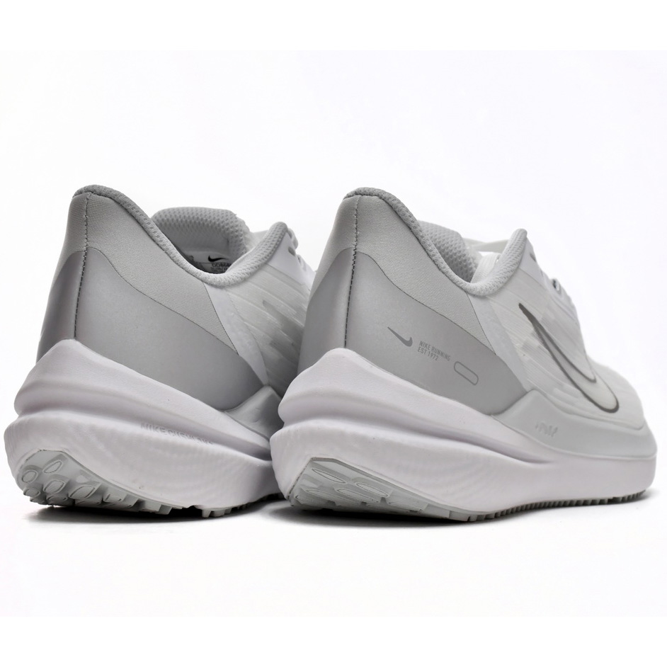 Nike Air Winflo 9 White Metallic Silver Sneaker   DD8686-100 - DopestKickz