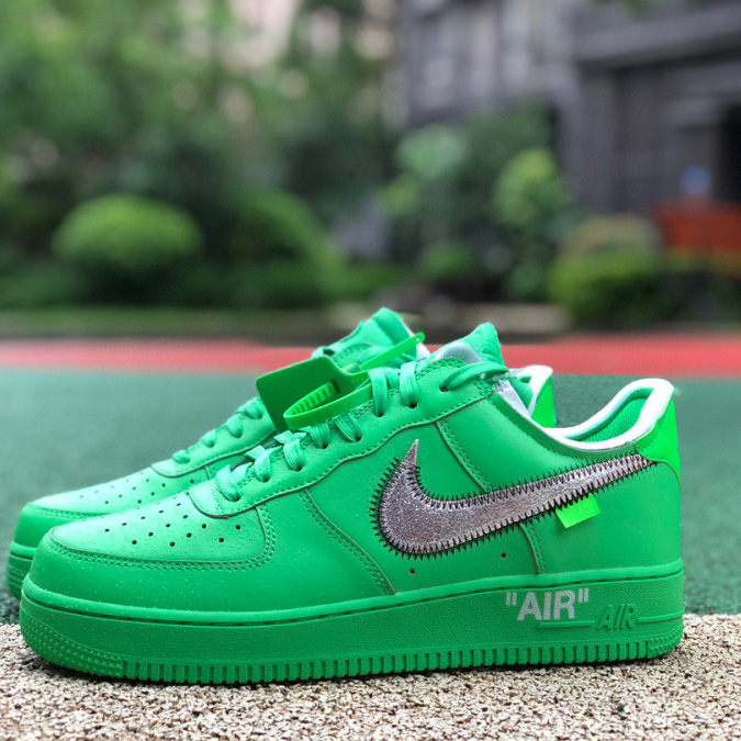 Off-White x Nike Air Force 1 "Light Green Spark"  Sneaker       dx1419-300 - DopestKickz