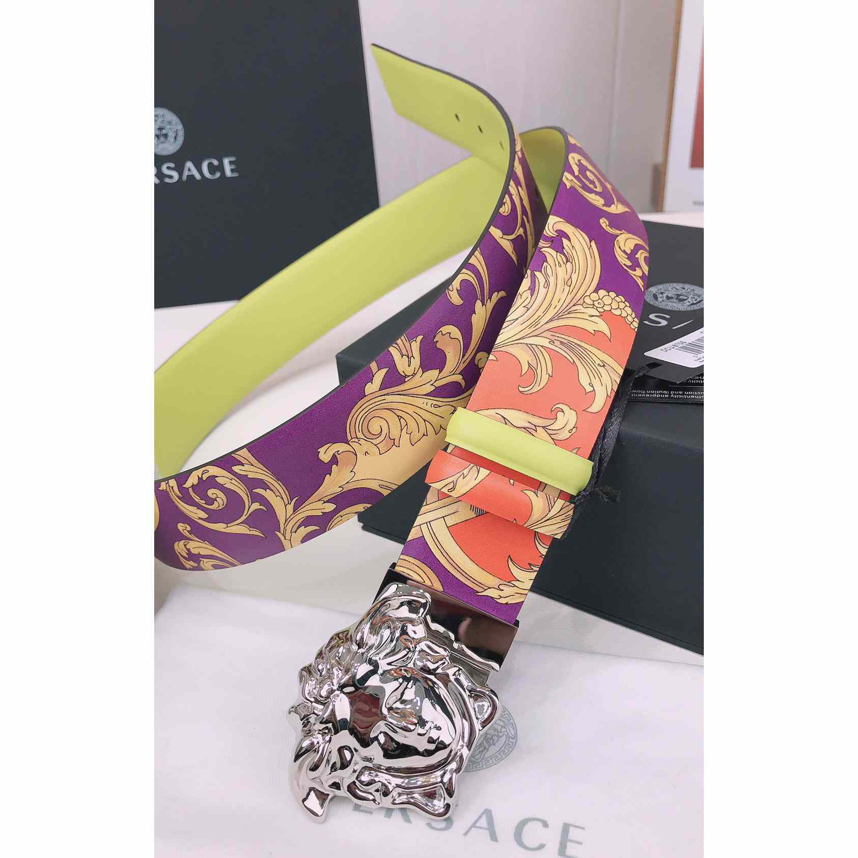 Versace La Medusa Le Pop Classique Reversible Belt   40mm - DopestKickz