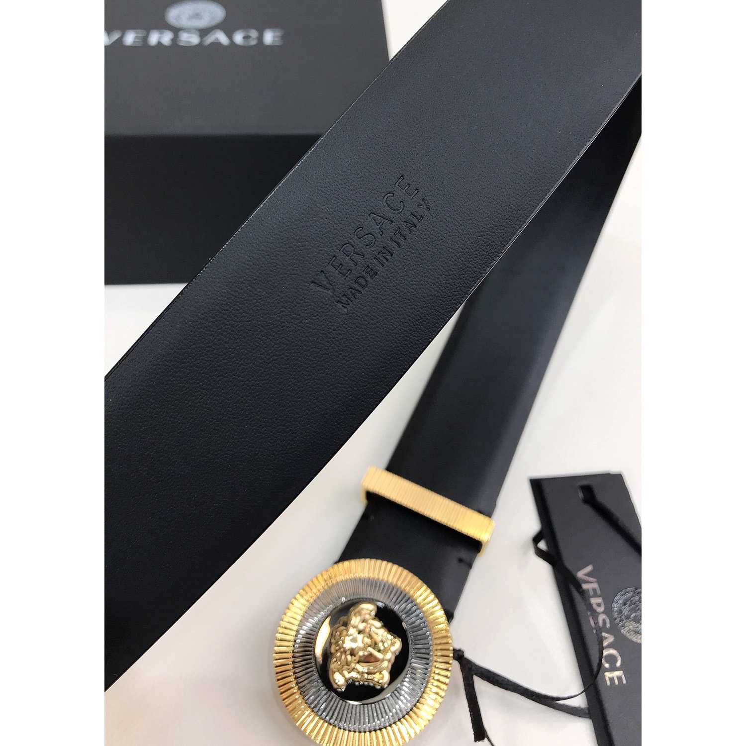 Versace Enamel Medusa Biggie Belt   40mm - DopestKickz