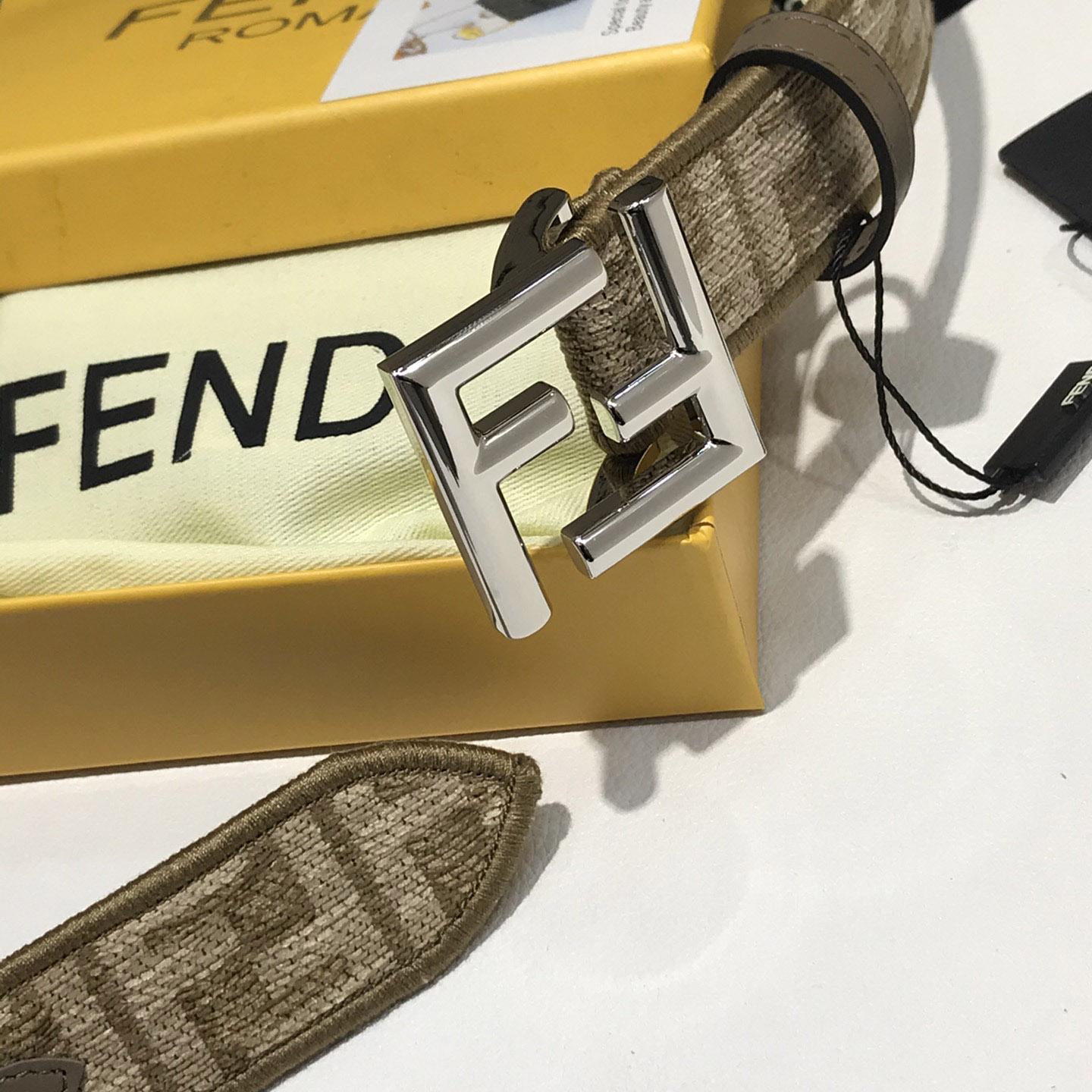 Fendi FF Jacquard Fabric Belt - DopestKickz