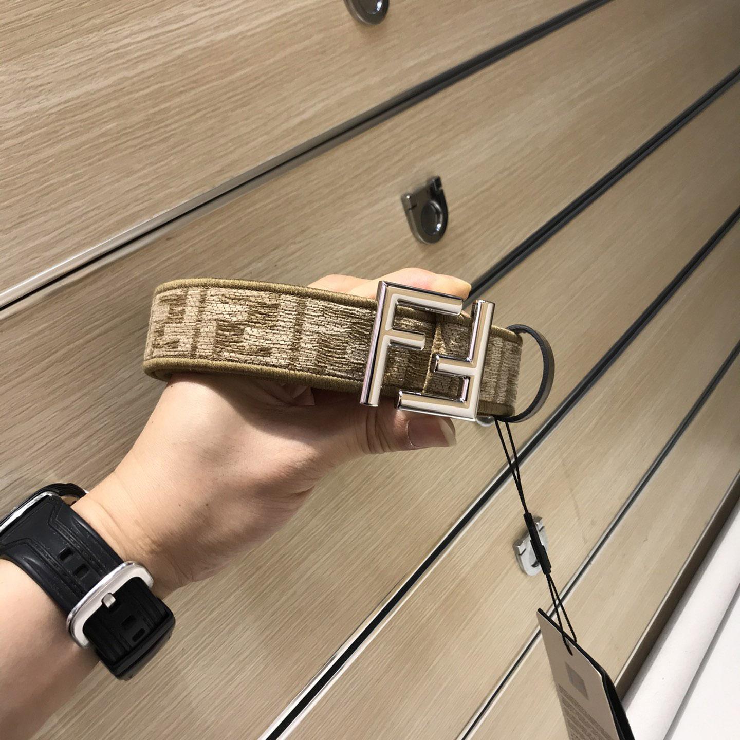 Fendi FF Jacquard Fabric Belt - DopestKickz