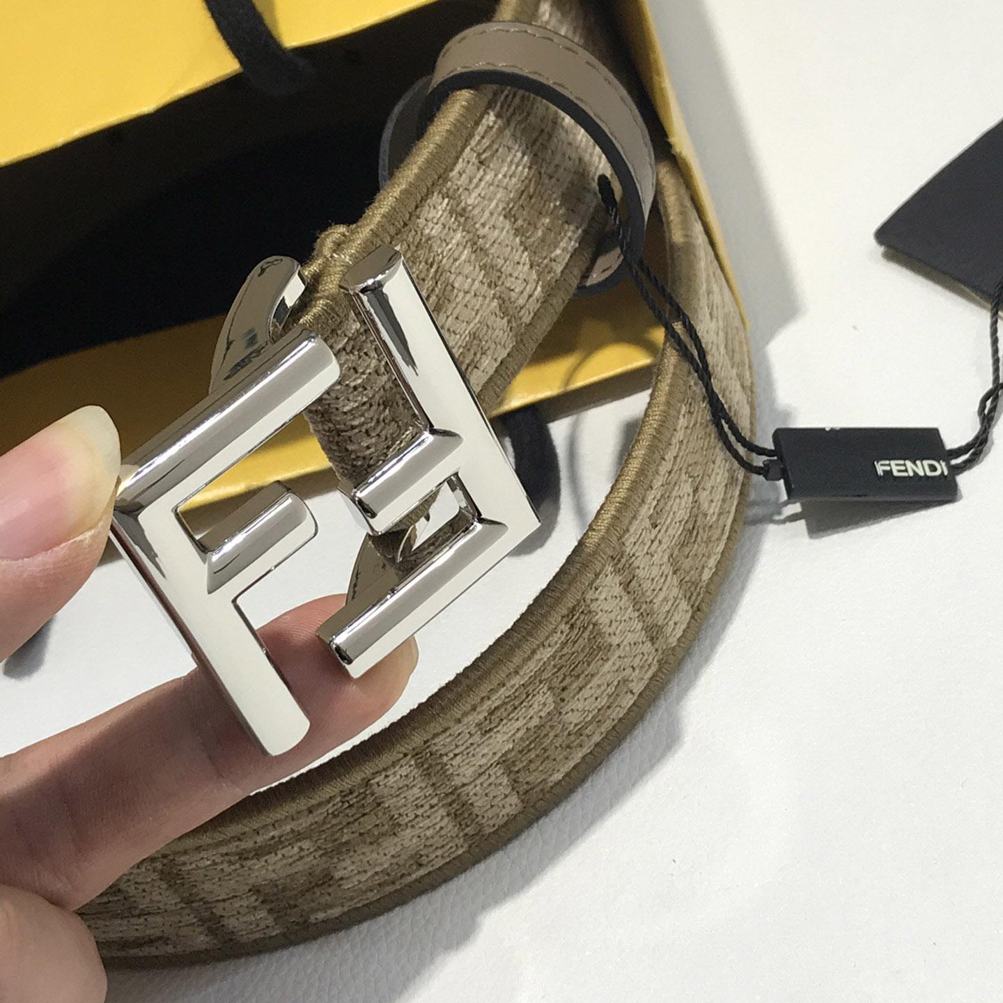 Fendi FF Jacquard Fabric Belt - DopestKickz