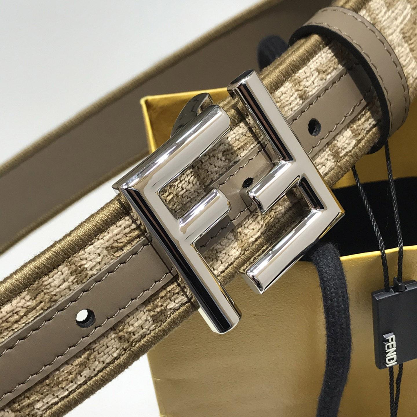 Fendi FF Jacquard Fabric Belt - DopestKickz