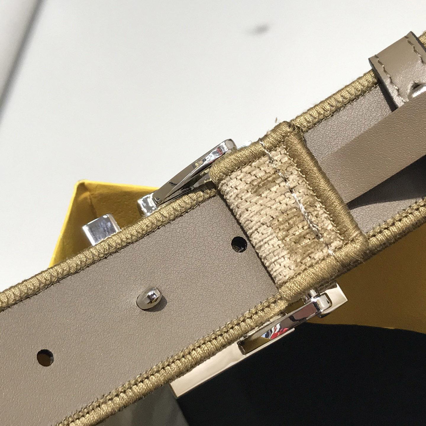 Fendi FF Jacquard Fabric Belt - DopestKickz