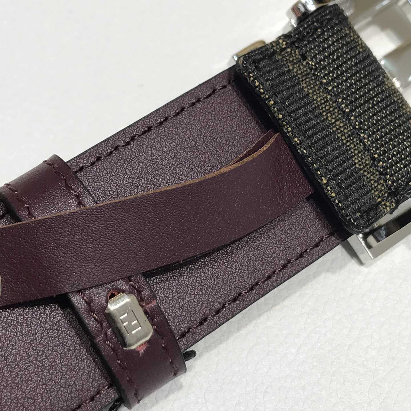 Fendi Brown Fabric Belt - DopestKickz