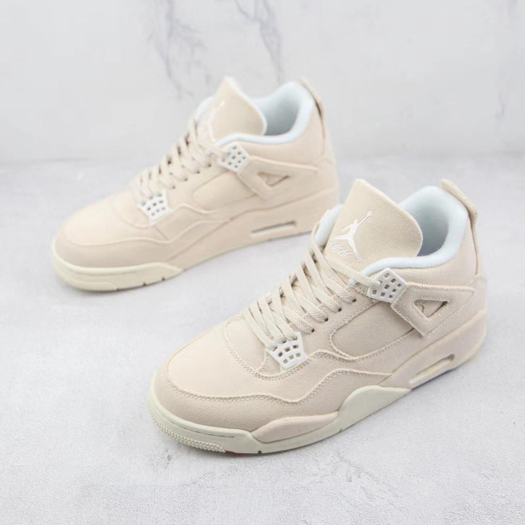 Air Jordan 4  "Canvas" Sneakers DQ4909-100WL - DopestKickz