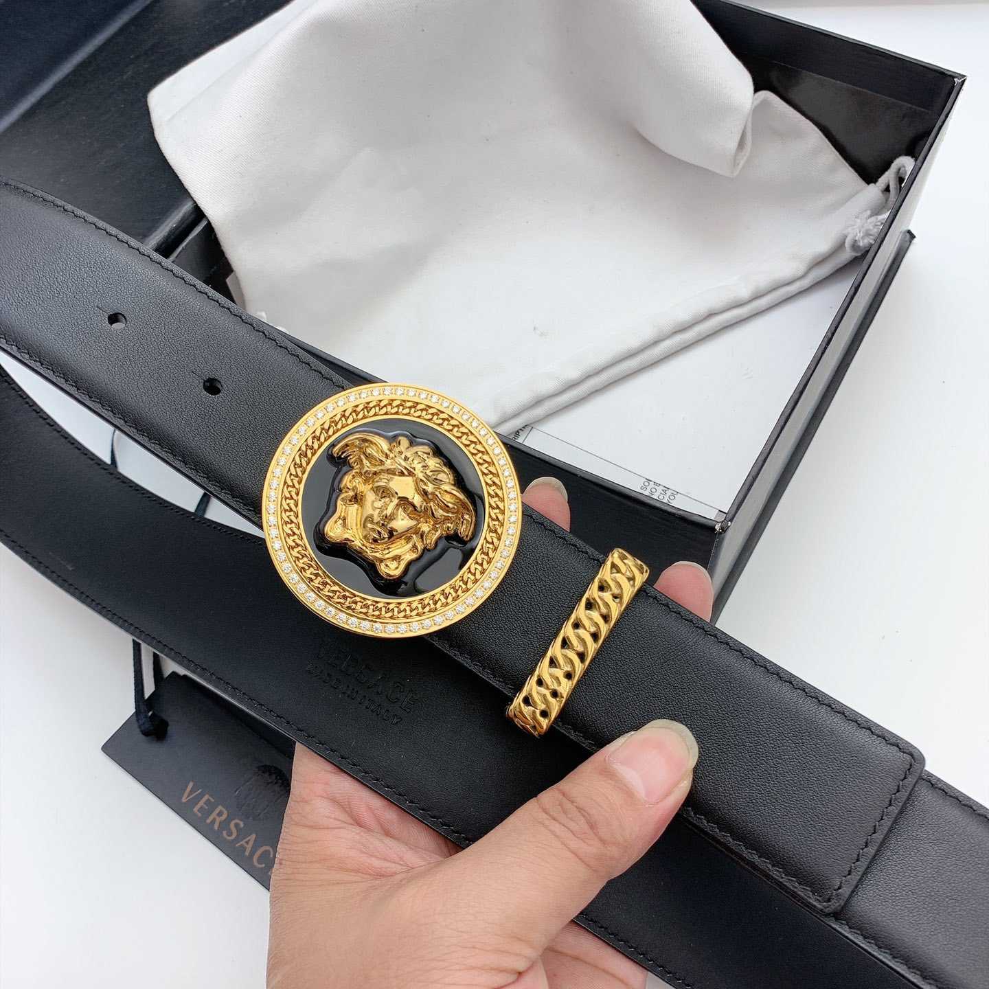 Versace Medusa Biggie Belt - DopestKickz