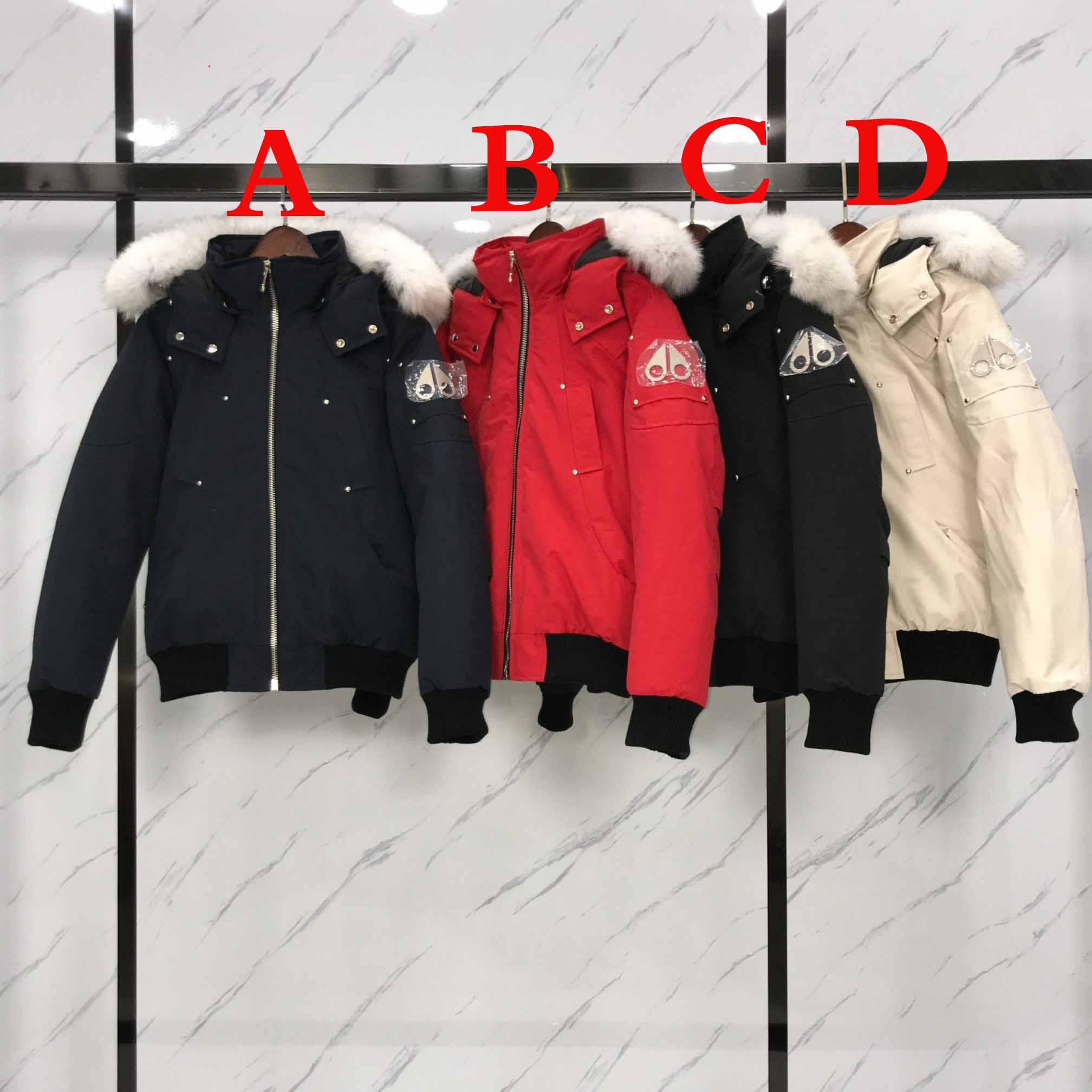 Moose Knuckles  Ballistic Fur-Trimmed(Black/White) Bomber Jacket - DopestKickz