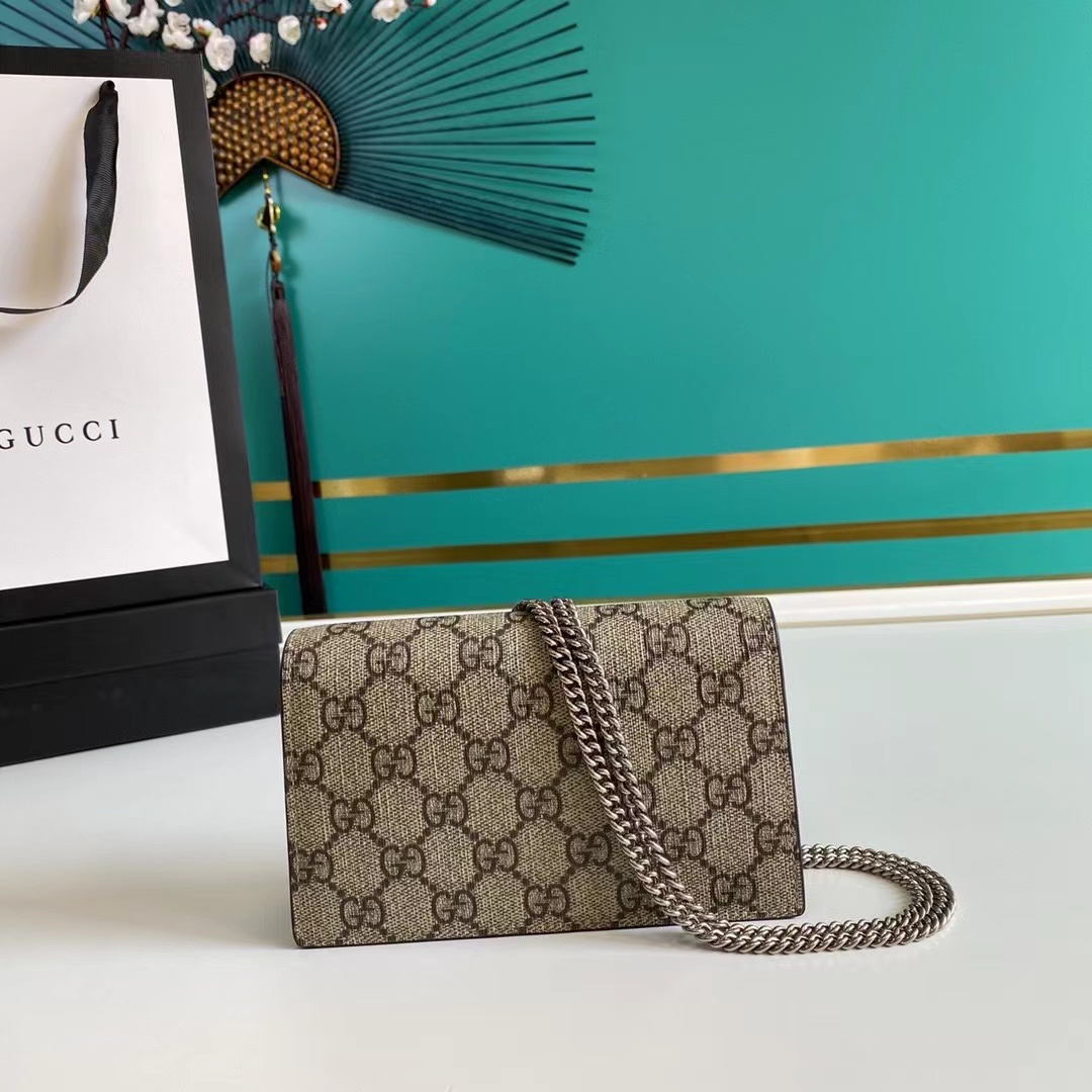Gucci Dionysus GG Supreme Super Mini Bag(16.5-10-4.5cm)   476432 - DopestKickz