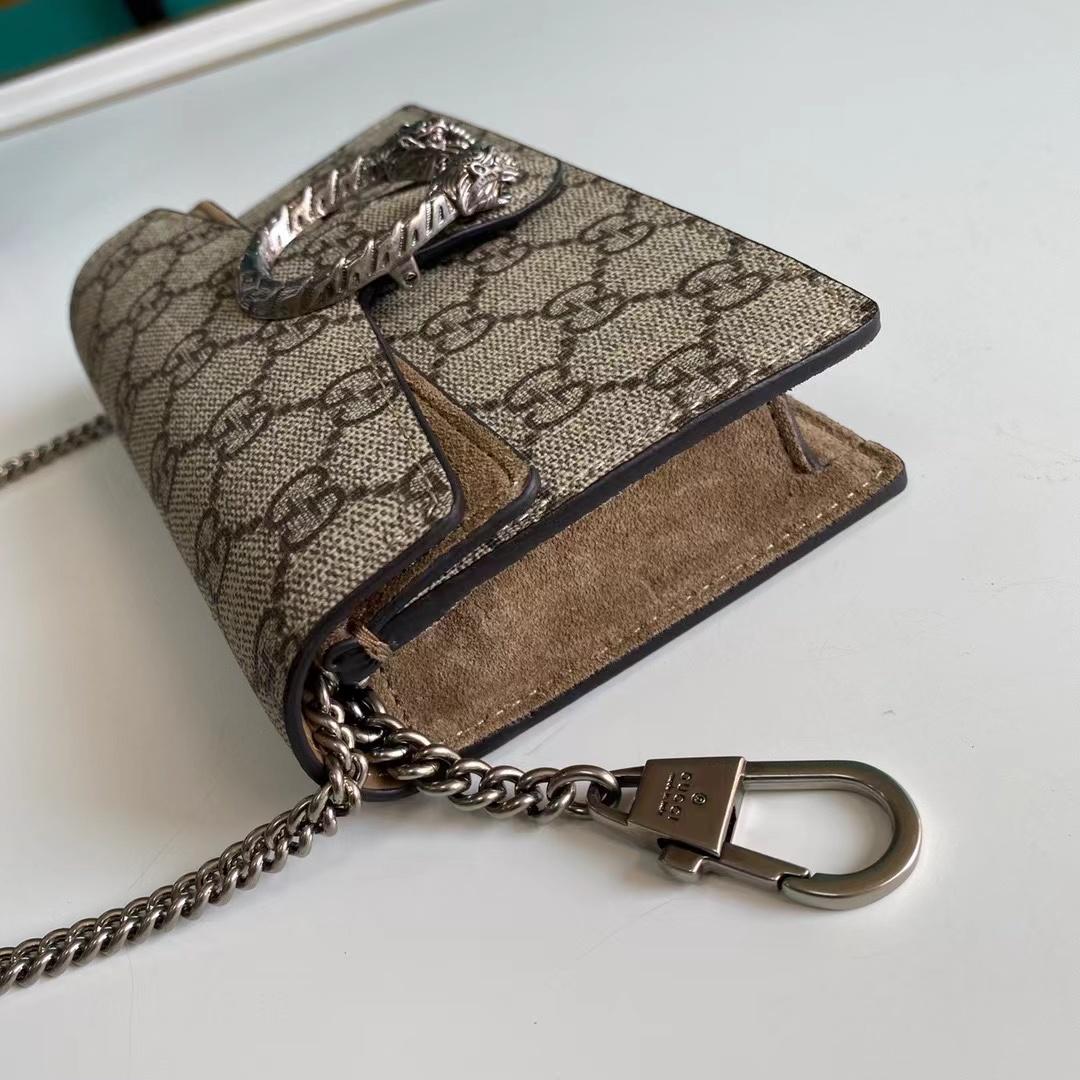 Gucci Dionysus GG Supreme Super Mini Bag(16.5-10-4.5cm)   476432 - DopestKickz