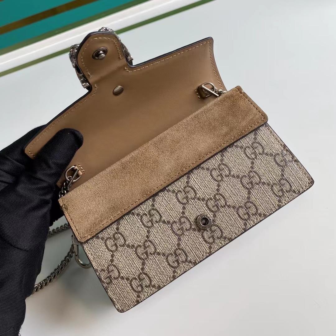 Gucci Dionysus GG Supreme Super Mini Bag(16.5-10-4.5cm)   476432 - DopestKickz