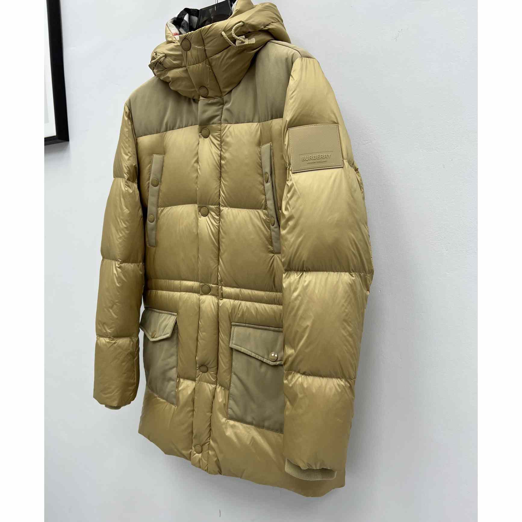 Burberry Logo Appliqué Nylon Puffer Coat - DopestKickz