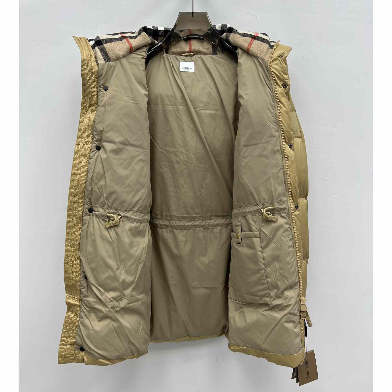 Burberry Logo Appliqué Nylon Puffer Coat - DopestKickz