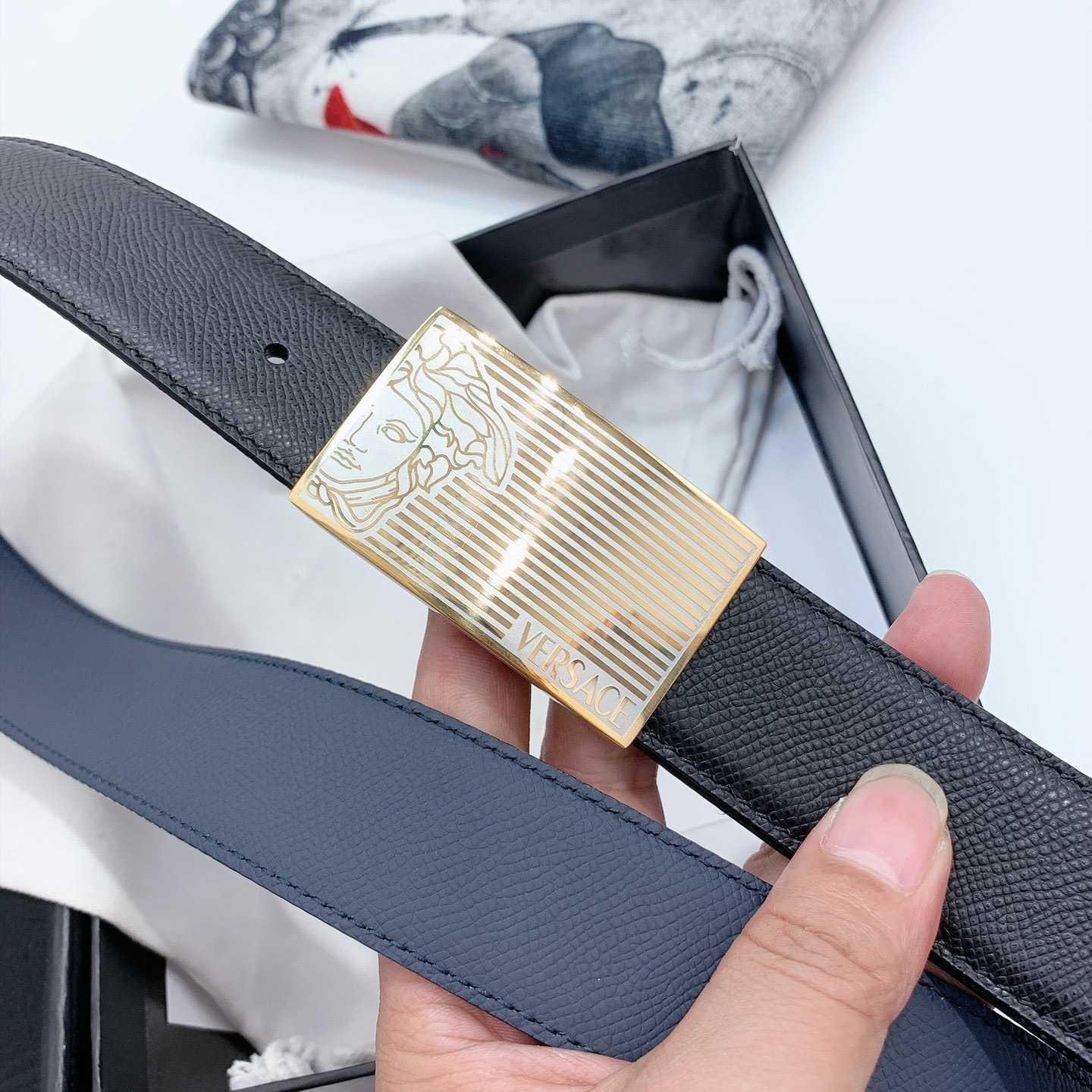 Versace Leather Belt - DopestKickz