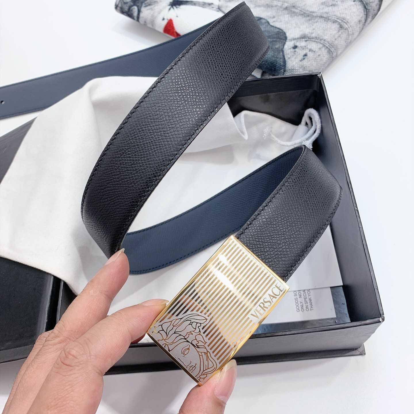 Versace Leather Belt - DopestKickz