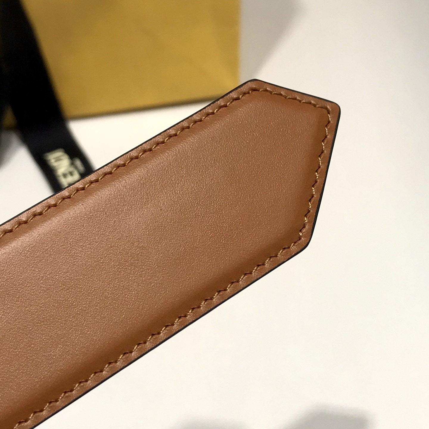 Fendi Brown Leather Belt - DopestKickz