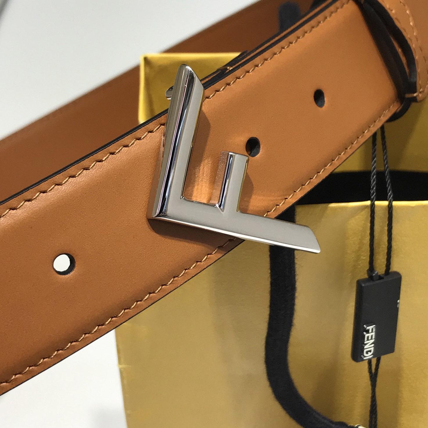 Fendi Brown Leather Belt - DopestKickz
