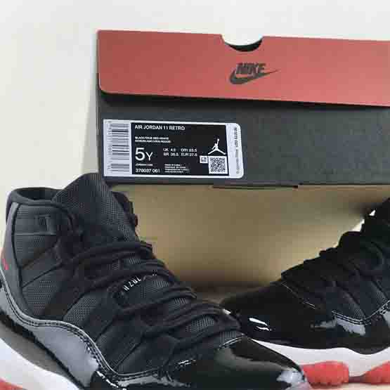 Air Jordan 11 “Bred ”GS Sneaker     378037-061  - DopestKickz