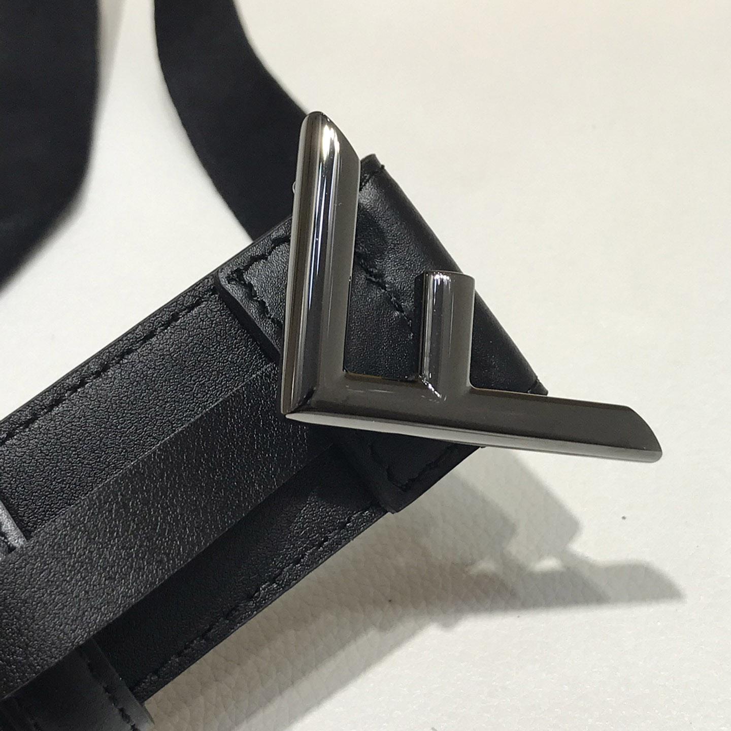 Fendi Black Leather Belt - DopestKickz