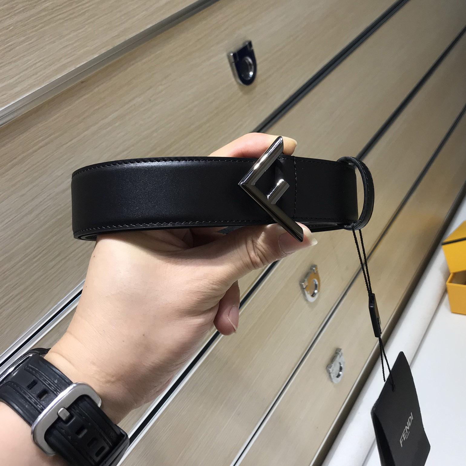 Fendi Black Leather Belt - DopestKickz