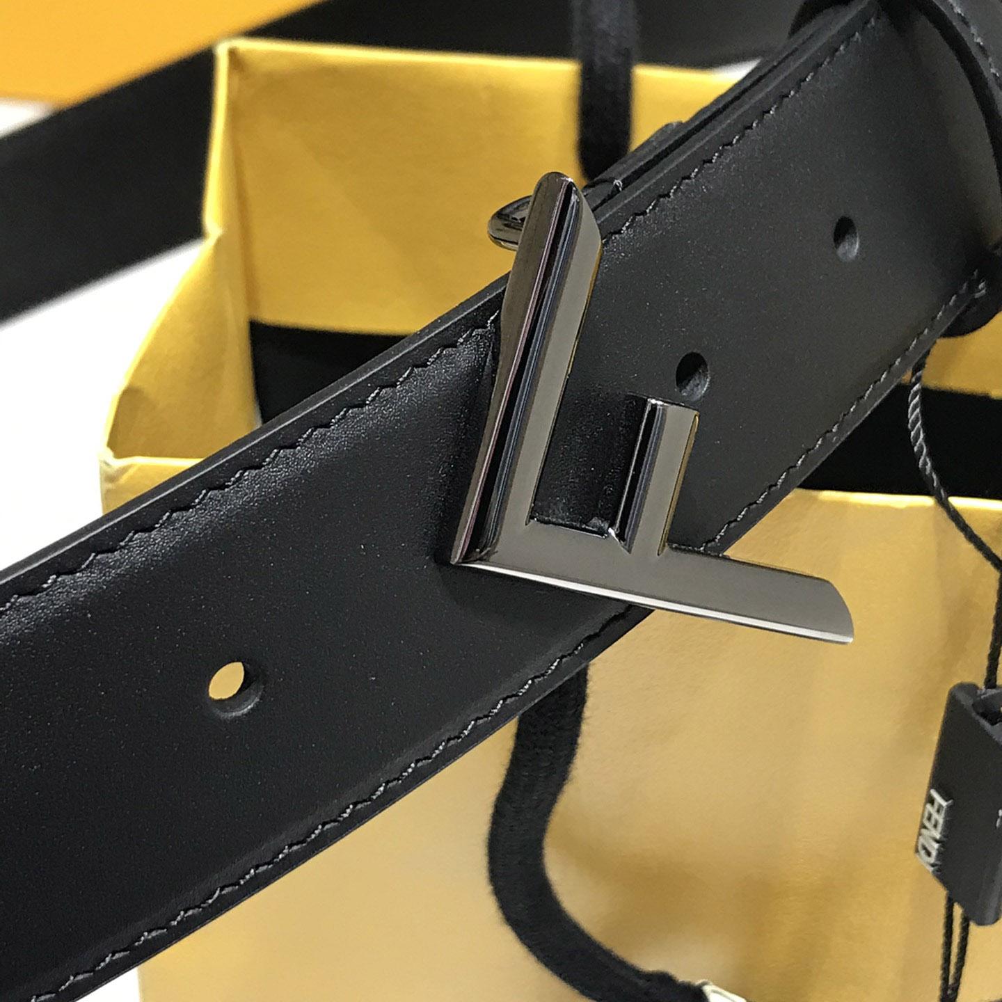 Fendi Black Leather Belt - DopestKickz
