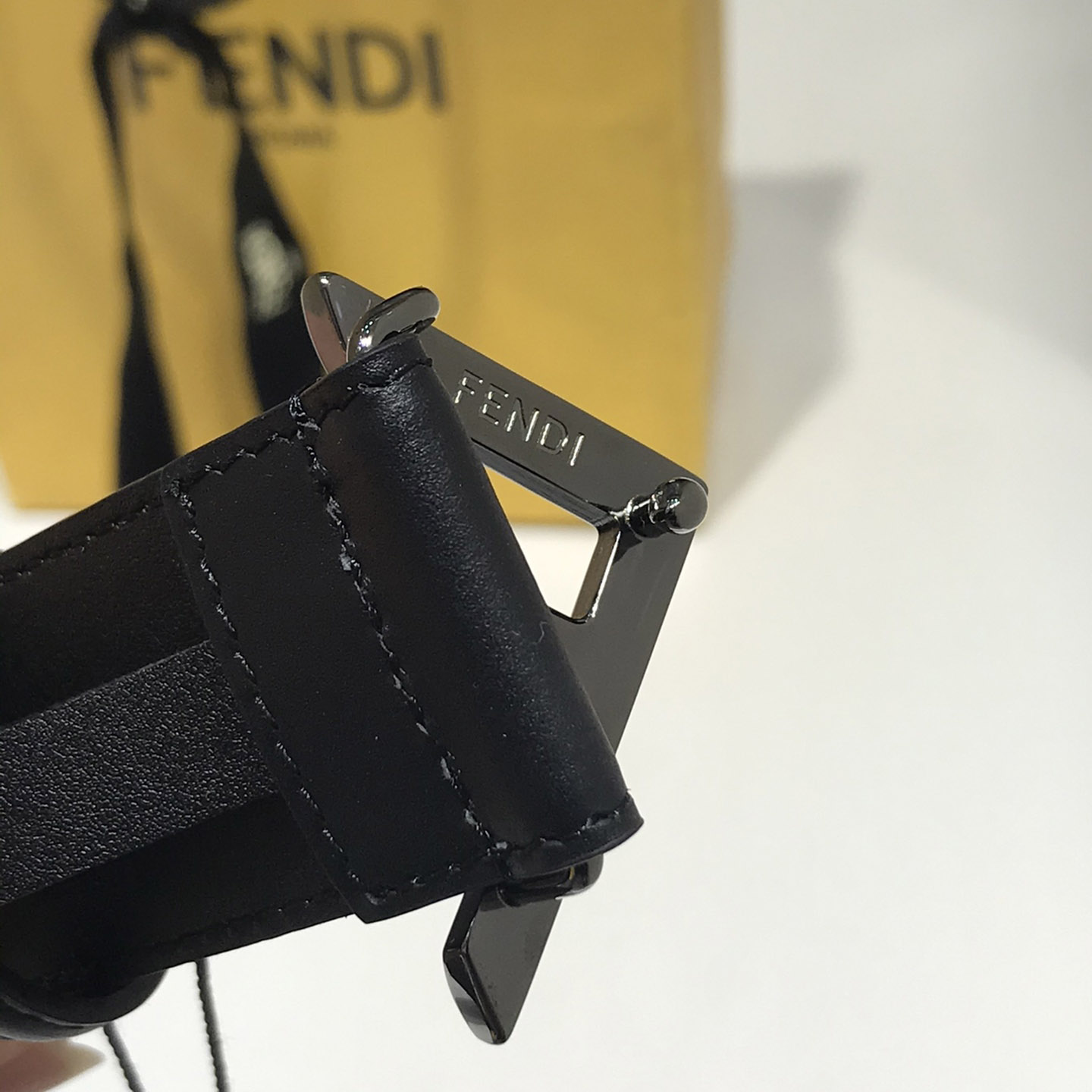 Fendi Black Leather Belt - DopestKickz
