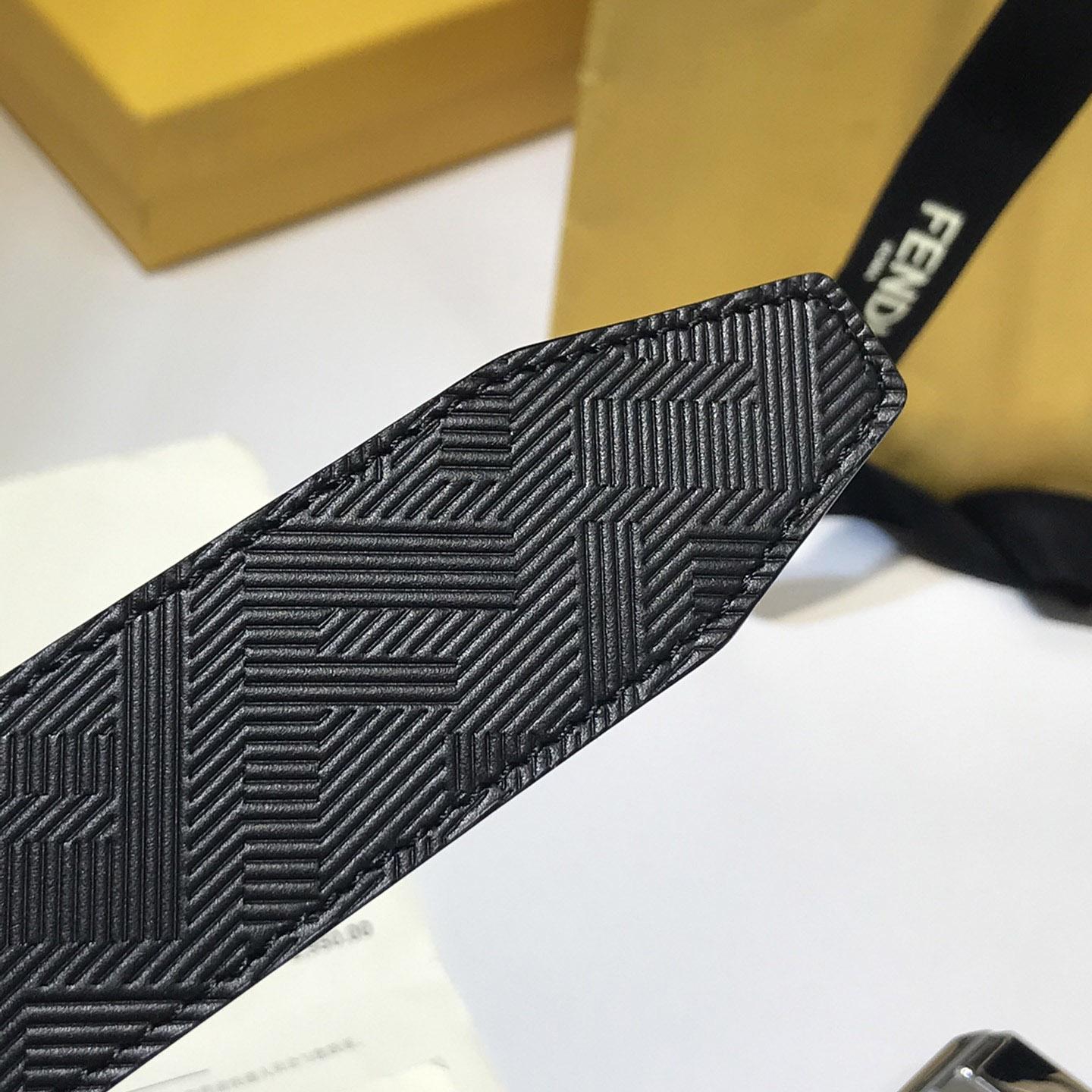 Fendi Edge Black Leather Belt - DopestKickz