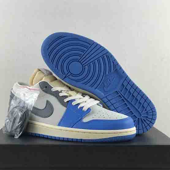 Air Jordan 1 Low “UNC Grey” Sneaker     DZ5376-469 - DopestKickz
