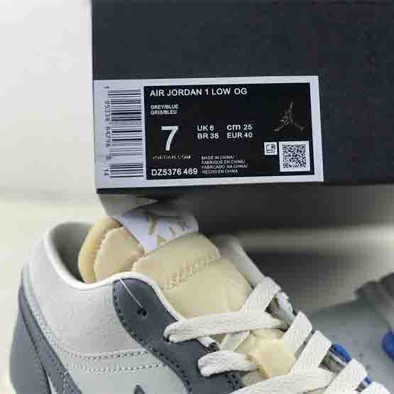 Air Jordan 1 Low “UNC Grey” Sneaker     DZ5376-469 - DopestKickz