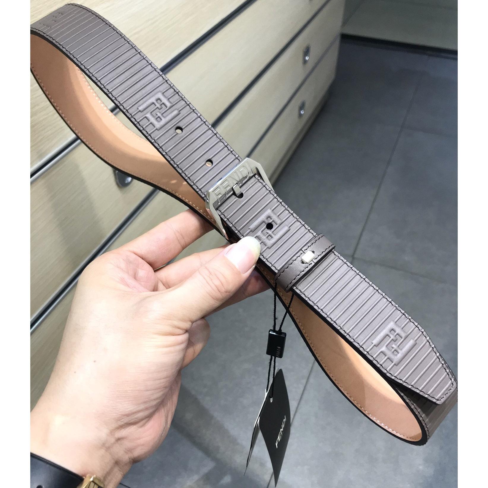 Fendi Brown Leather Belt - DopestKickz