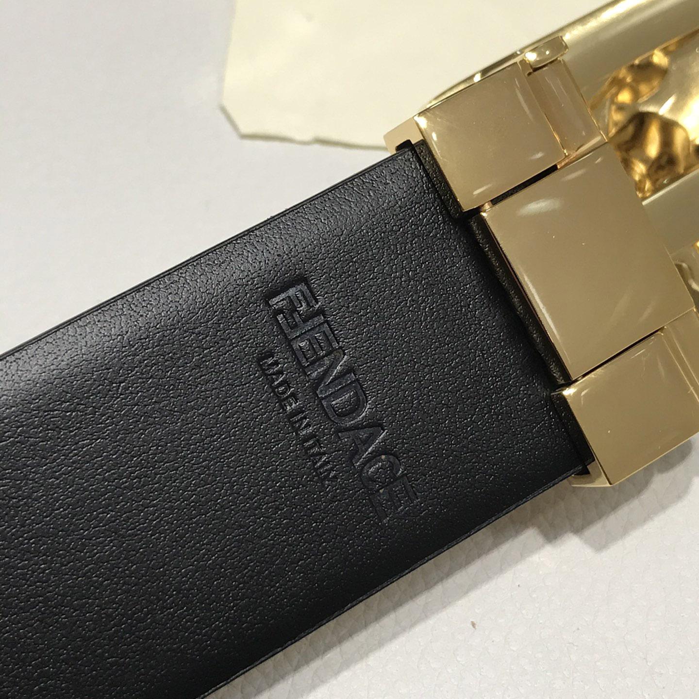 Versace Fendace Gold Baroque Reversible Belt - DopestKickz