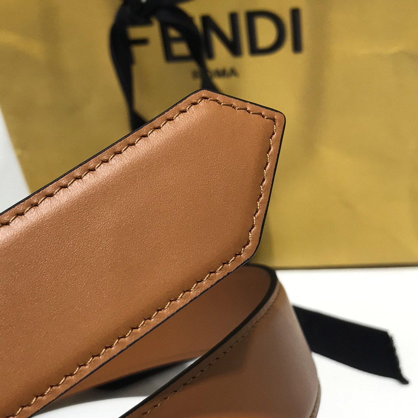 Fendi Brown Leather Belt - DopestKickz