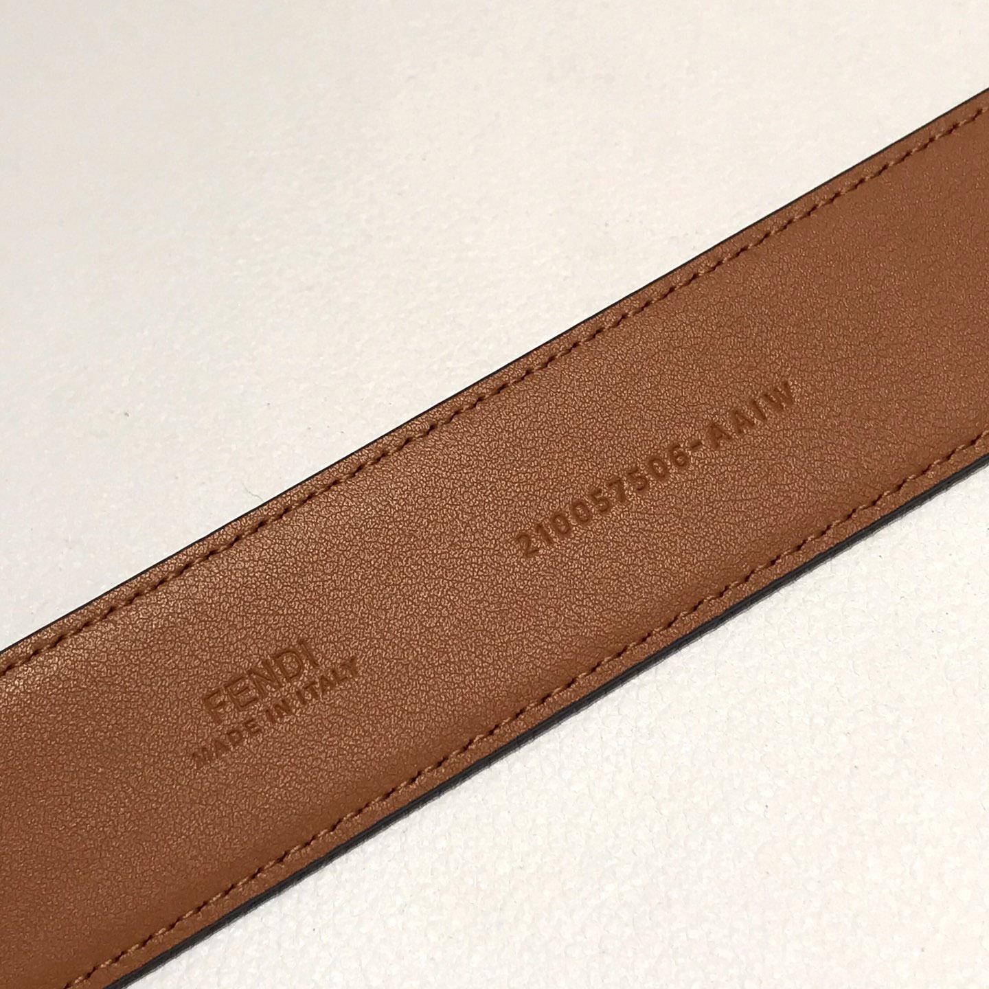 Fendi Brown Leather Belt - DopestKickz
