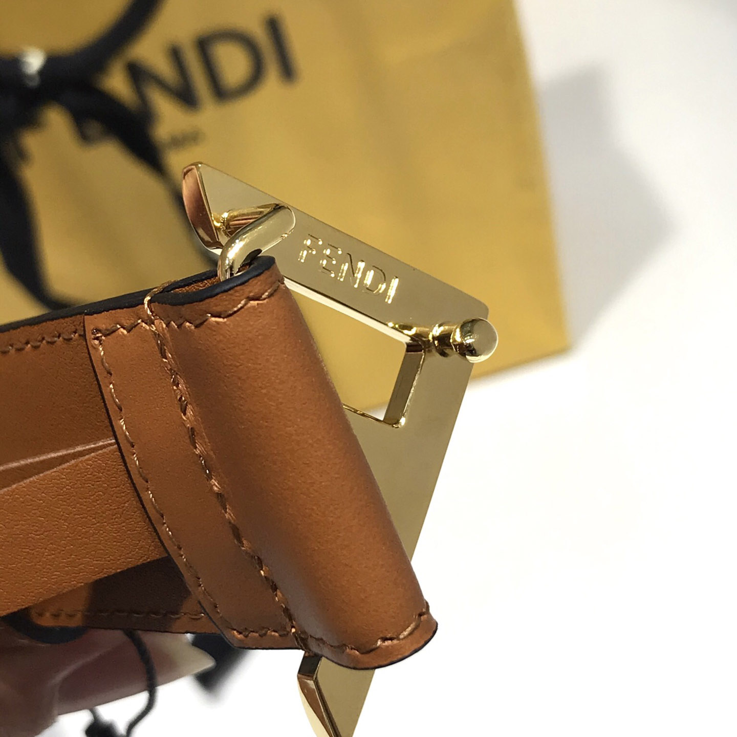 Fendi Brown Leather Belt - DopestKickz