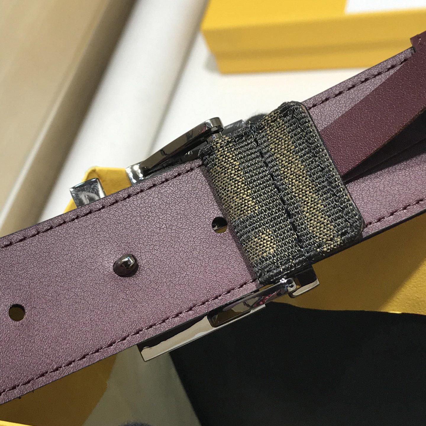 Fendi Brown Fabric Belt - DopestKickz