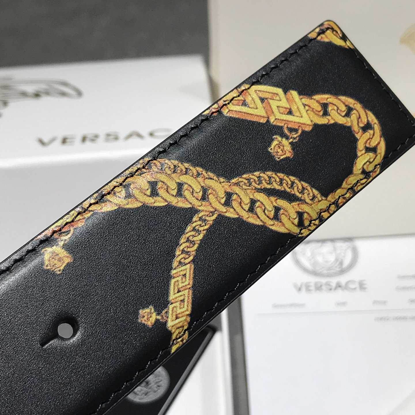 Versace Barocco Reversible Leather Belt  - DopestKickz