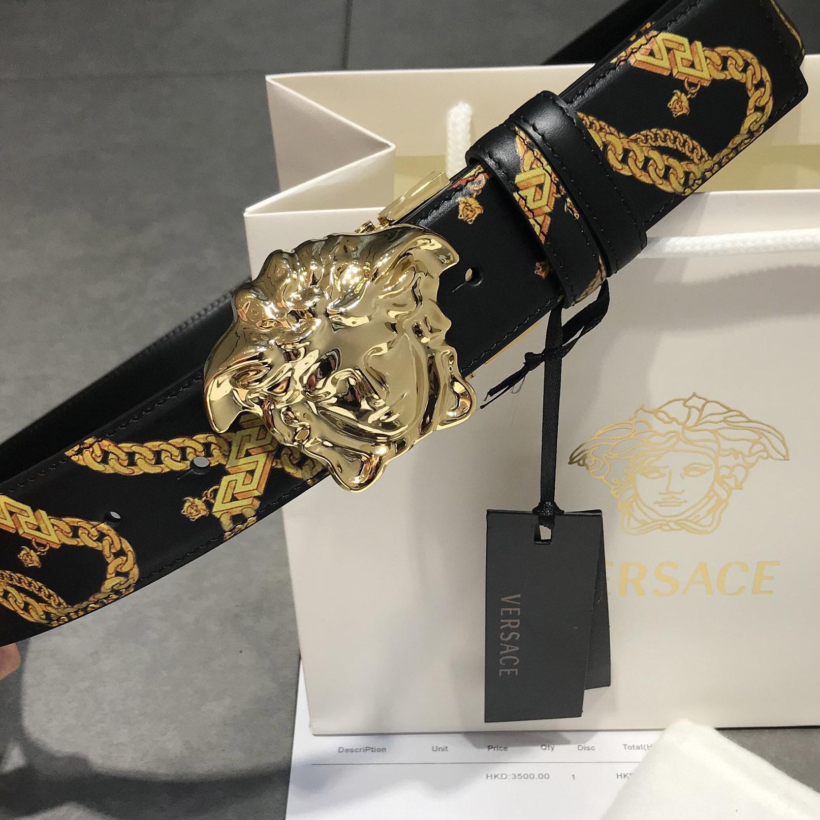 Versace Barocco Reversible Leather Belt  - DopestKickz