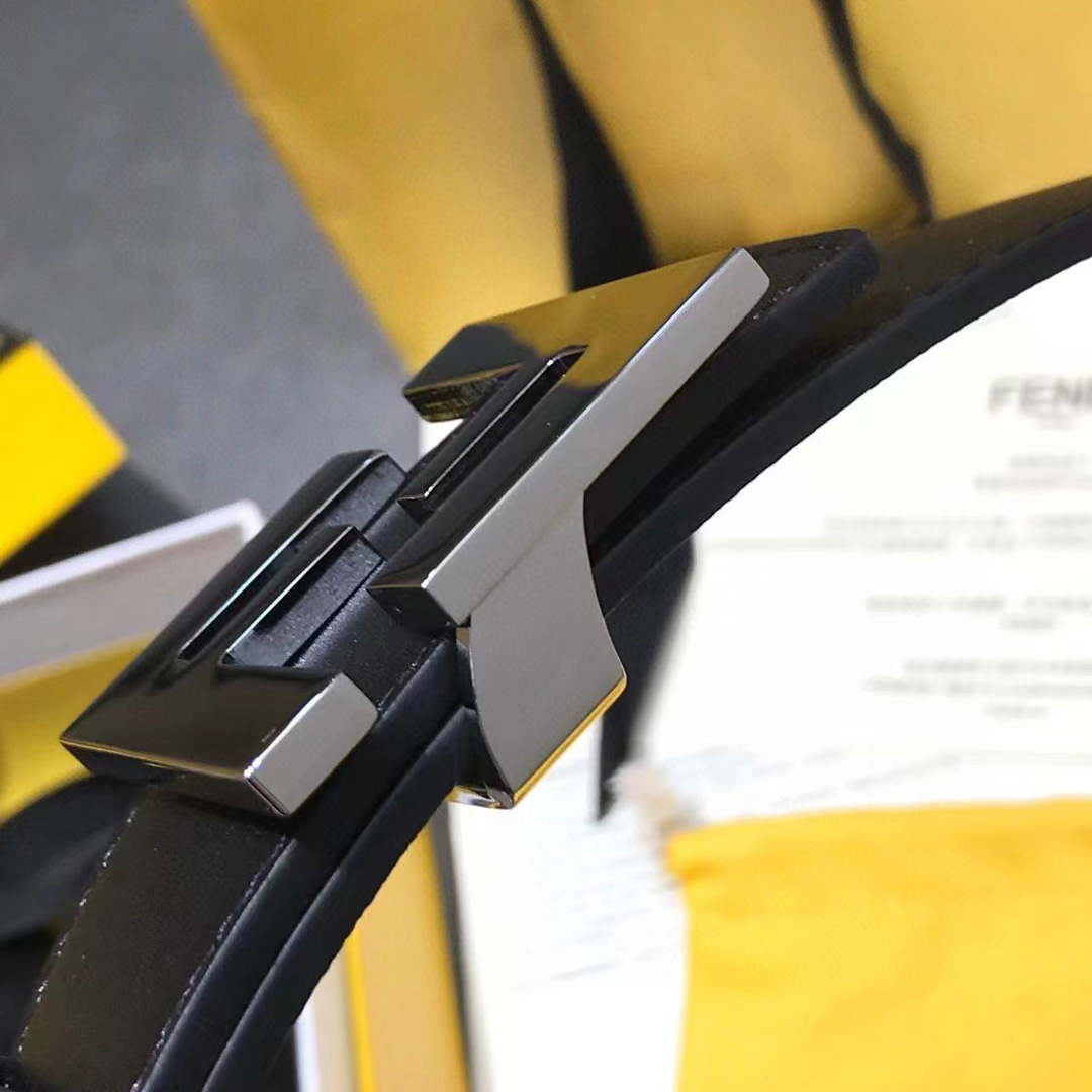 Fendi Blue Leather Belt - DopestKickz