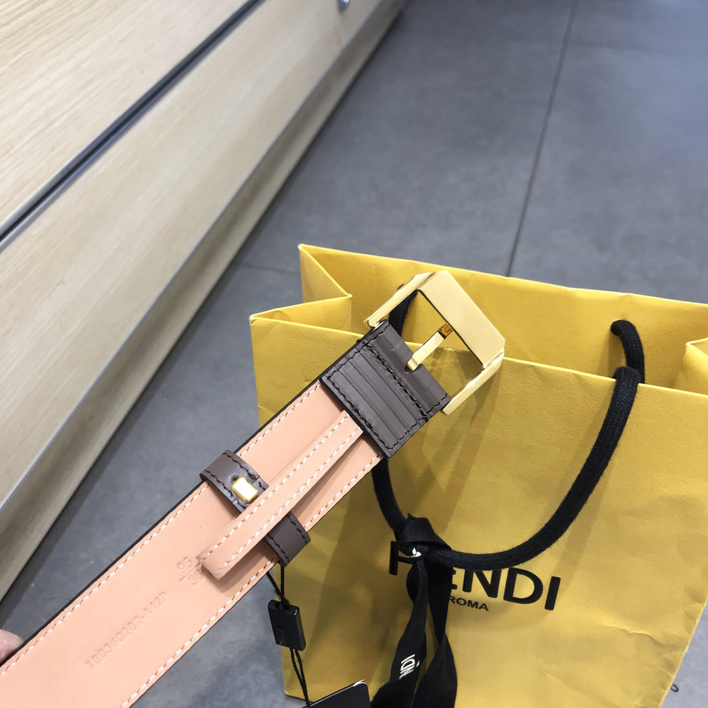 Fendi Brown Leather Belt - DopestKickz
