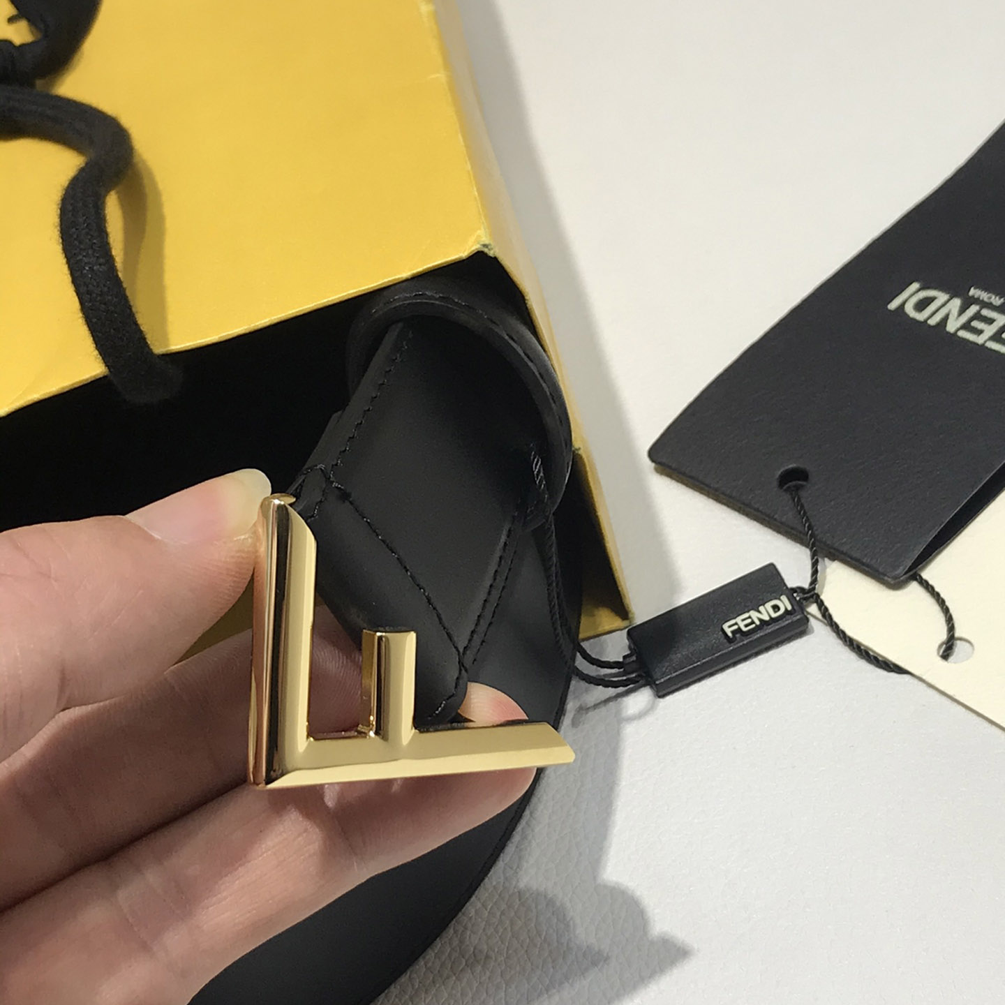 Fendi Black Leather Belt - DopestKickz