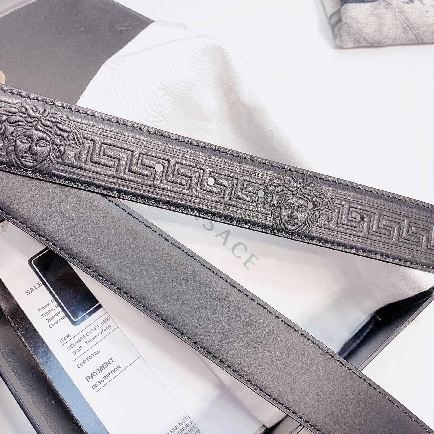 Versace Leather Belt - DopestKickz