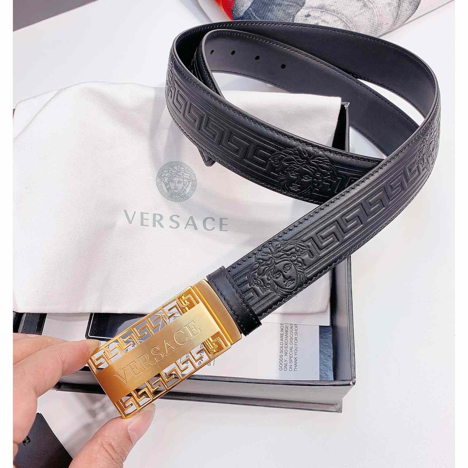 Versace Leather Belt - DopestKickz