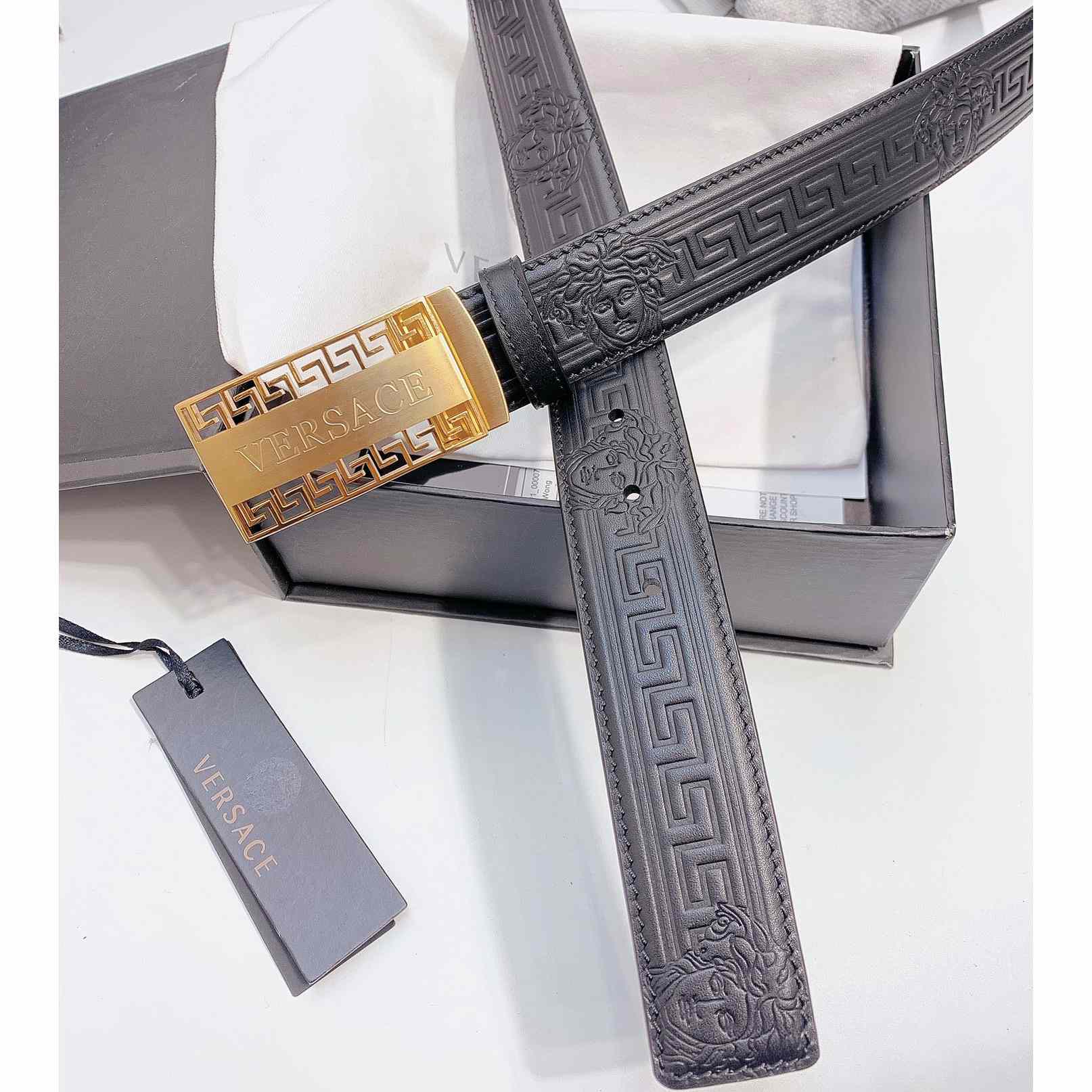 Versace Leather Belt - DopestKickz