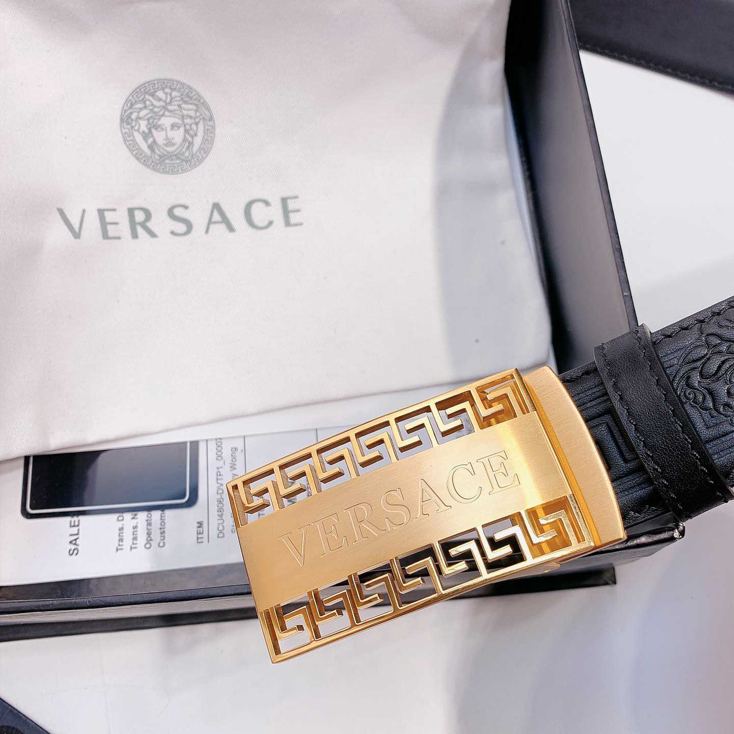 Versace Leather Belt - DopestKickz